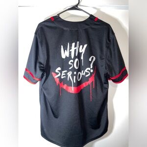 The Dark Knight Trilogy Joker Baseball Jersey Size M Why So Serious Halloween